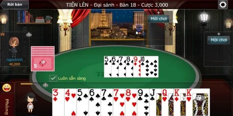 Bàn Tiến lên online với đầy đủ người tham gia